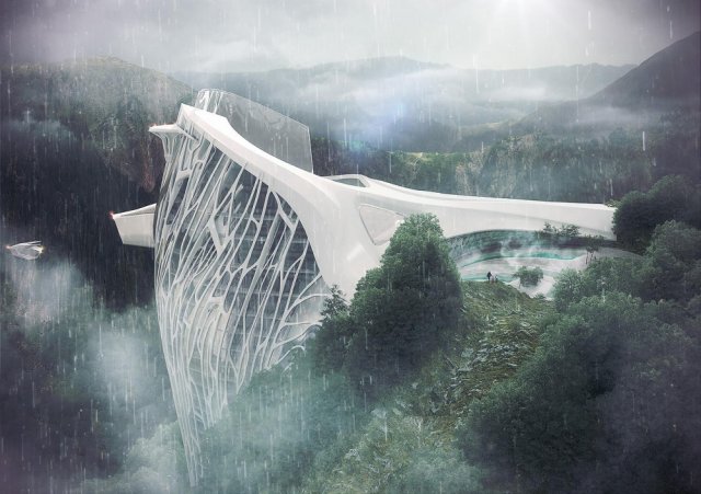 Фантастичний проект готелю в Альпах (фото)