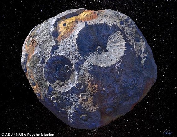 Астероїд з заліза, нікелю і золота, вартістю 10 тисяч квадрильйонів доларів