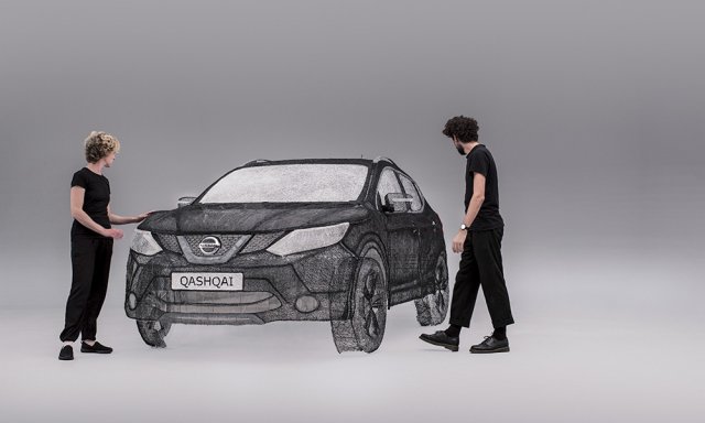 Автомобіль, намальований 3D ручкою (фото)