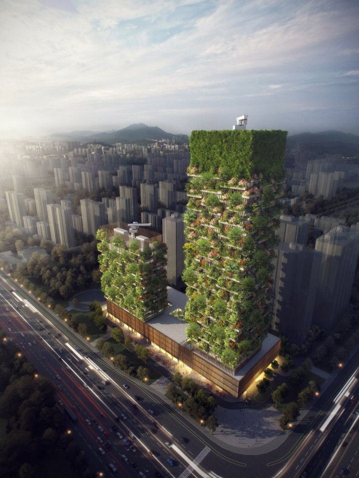 «Вертикальний ліс» висотою 200 метрів з'явиться в Китаї (фото, відео)