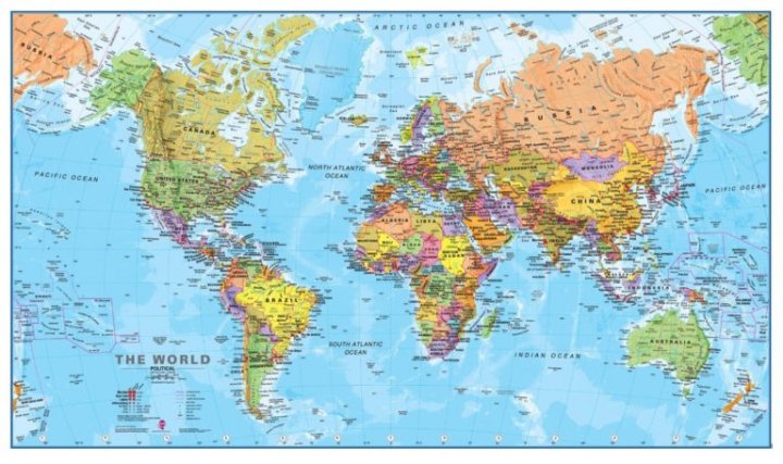 Як виглядає карта світу в різних країнах (фото)