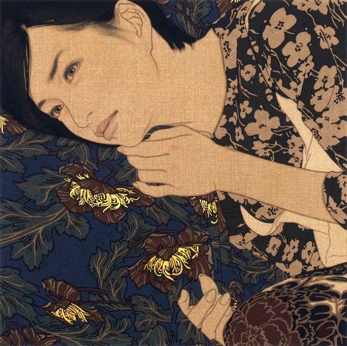 Японський художник пише сучасні портрети в стилі старовинного японського живопису (фото)