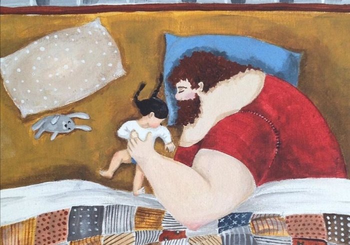 «Тато поряд» теплі ілюстрації української художниці Сніжани Сош