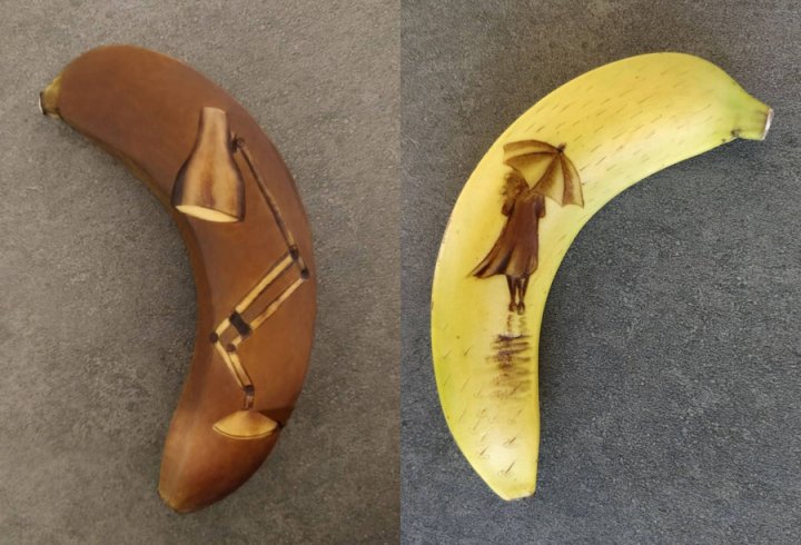Дівчина від нудьги почала малювати на бананах, використовуючи їхній головний недолік (фото)