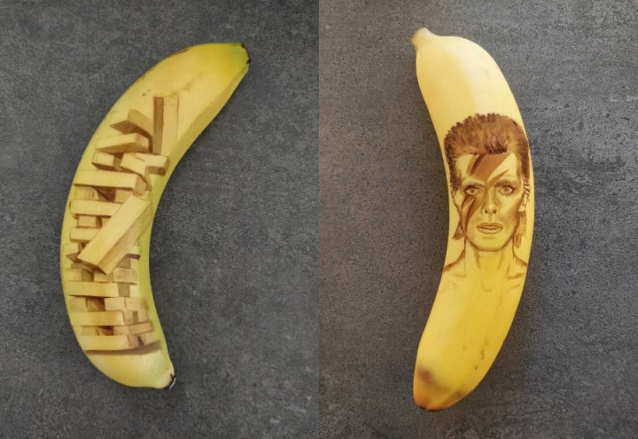 Дівчина від нудьги почала малювати на бананах, використовуючи їхній головний недолік (фото)