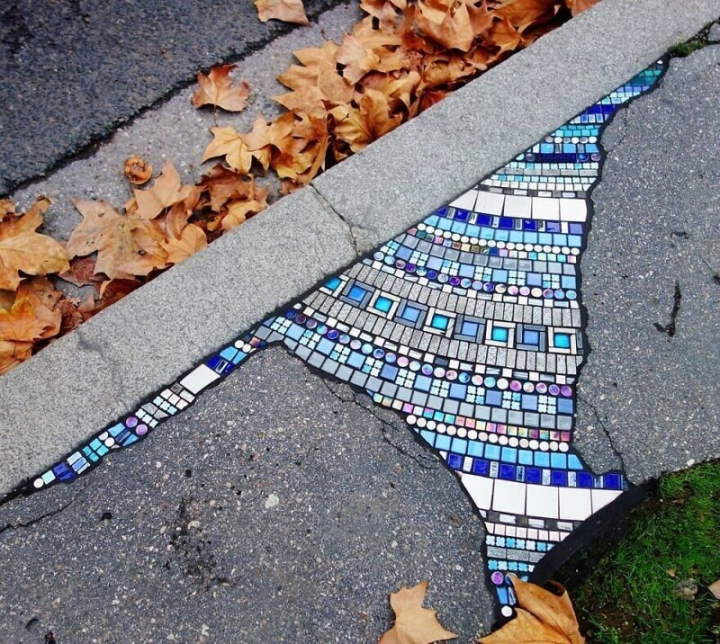 Спосіб реставрації тріщин французького вуличного художника (фото)