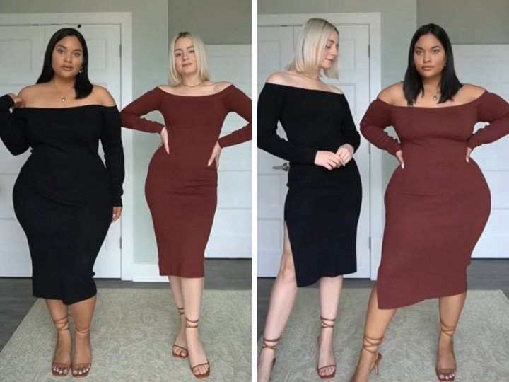 Дві подруги приміряють однаковий одяг, показуючи, як він виглядає на абсолютно різних фігурах (фото)